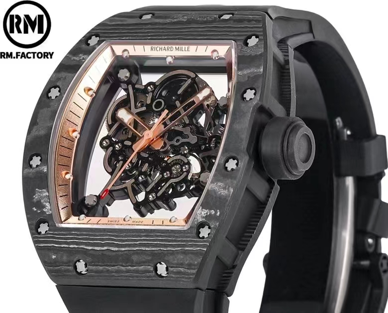 Richard Mille R M Limited Edition Millerm055 ,watch Case Ntpt 5 Titanium 70 Caliber Rmul2manual Windingmovement, Pvd Titalyt