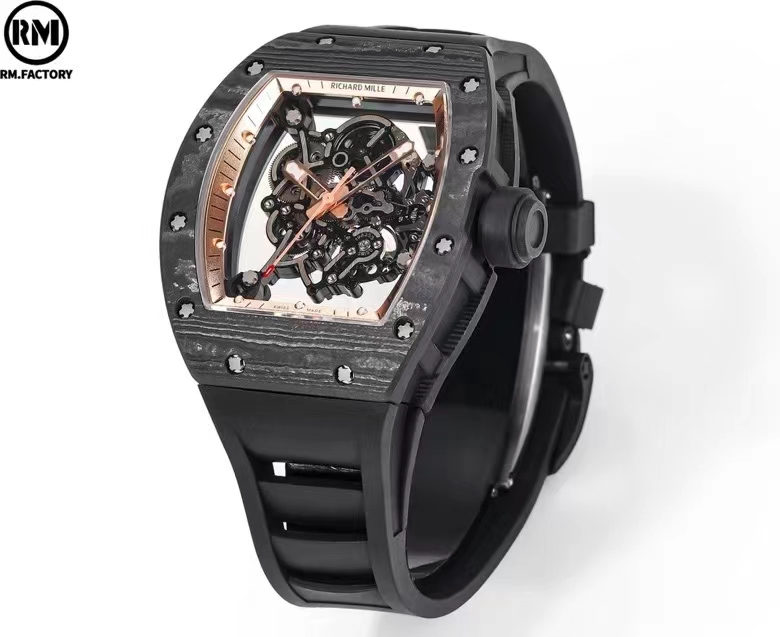 Richard Mille R M Limited Edition Millerm055 ,watch Case Ntpt 5 Titanium 70 Caliber Rmul2manual Windingmovement, Pvd Titalyt