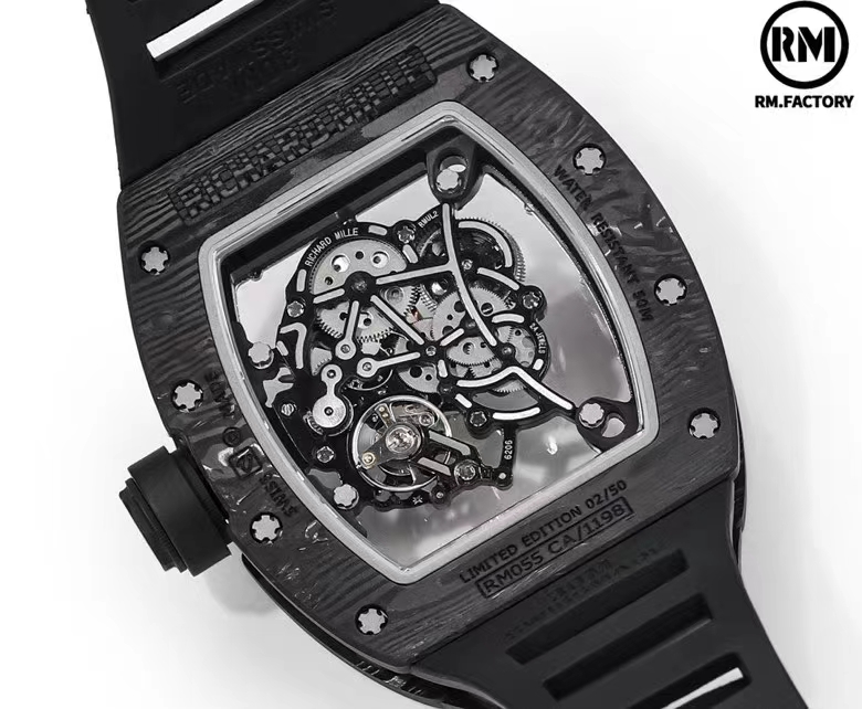 Richard Mille R M Limited Edition Millerm055 ,watch Case Ntpt 5 Titanium 70 Caliber Rmul2manual Windingmovement, Pvd Titalyt