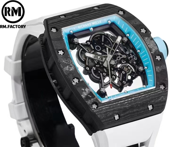 Richard Mille R M Limited Edition Millerm055 ,watch Case Ntpt 5 Titanium 70 Caliber Rmul2manual Windingmovement, Pvd Titalyt