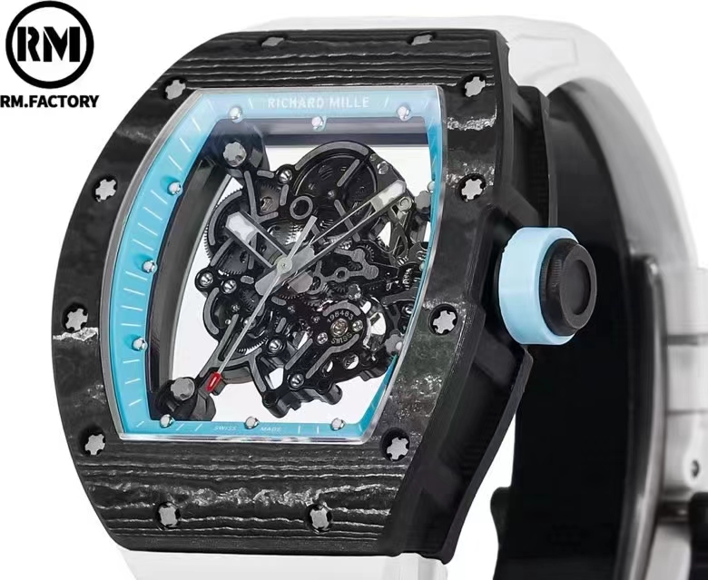 Richard Mille R M Limited Edition Millerm055 ,watch Case Ntpt 5 Titanium 70 Caliber Rmul2manual Windingmovement, Pvd Titalyt