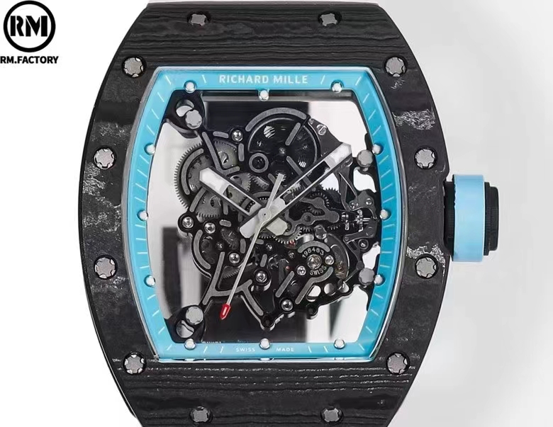 Richard Mille R M Limited Edition Millerm055 ,watch Case Ntpt 5 Titanium 70 Caliber Rmul2manual Windingmovement, Pvd Titalyt