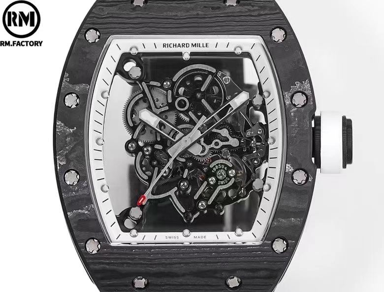 Richard Mille R M Limited Edition Millerm055 ,watch Case Ntpt 5 Titanium 70 Caliber Rmul2manual Windingmovement, Pvd Titalyt