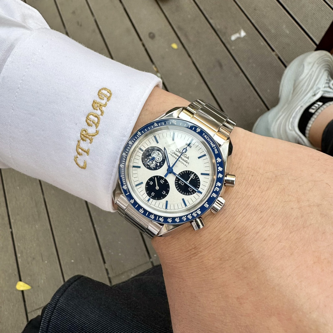 Omega Steel Strap 666666 N1factoryomega 001 50 V4 watch Case Ceramic movement 3861manual Winding Mold Opening 1 N1