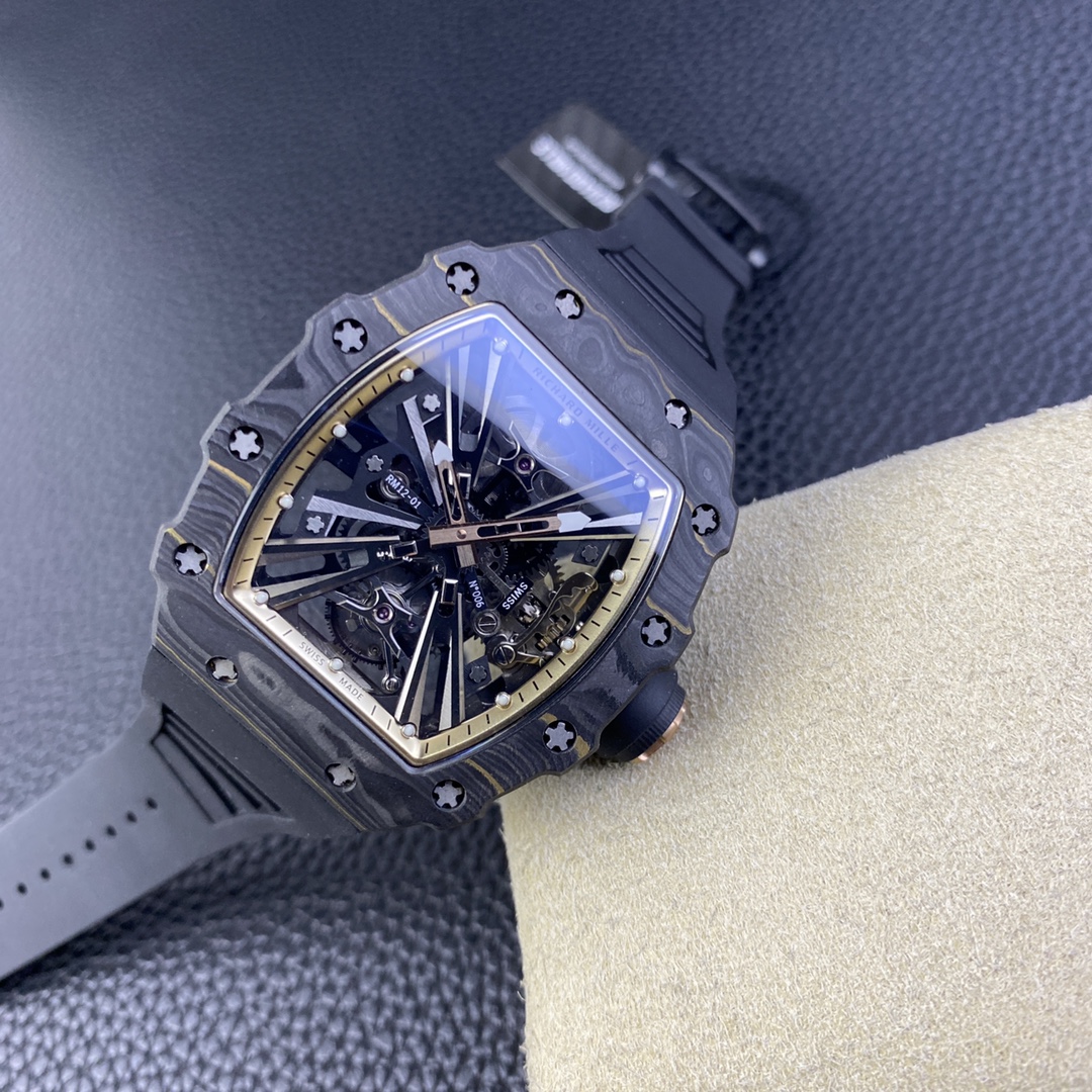 Richard Mille Richardmille Rm12-01 Watch Case Gold Carbon Tpt Manual Windingmovement, Rm12-01 Movement