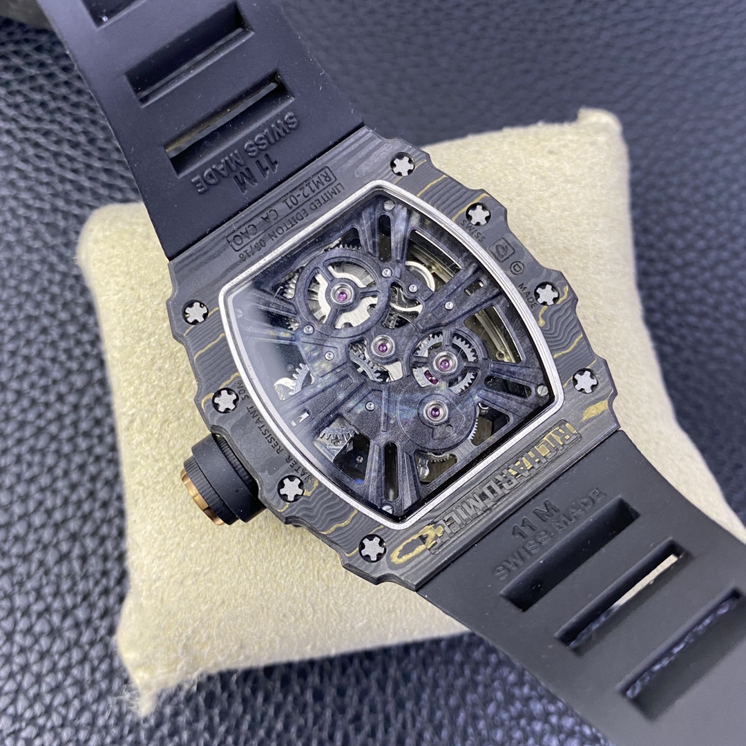 Richard Mille Richardmille Rm12-01 Watch Case Gold Carbon Tpt Manual Windingmovement, Rm12-01 Movement