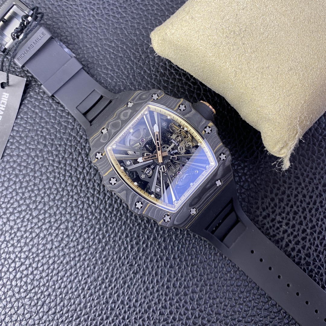 Richard Mille Richardmille Rm12-01 Watch Case Gold Carbon Tpt Manual Windingmovement, Rm12-01 Movement