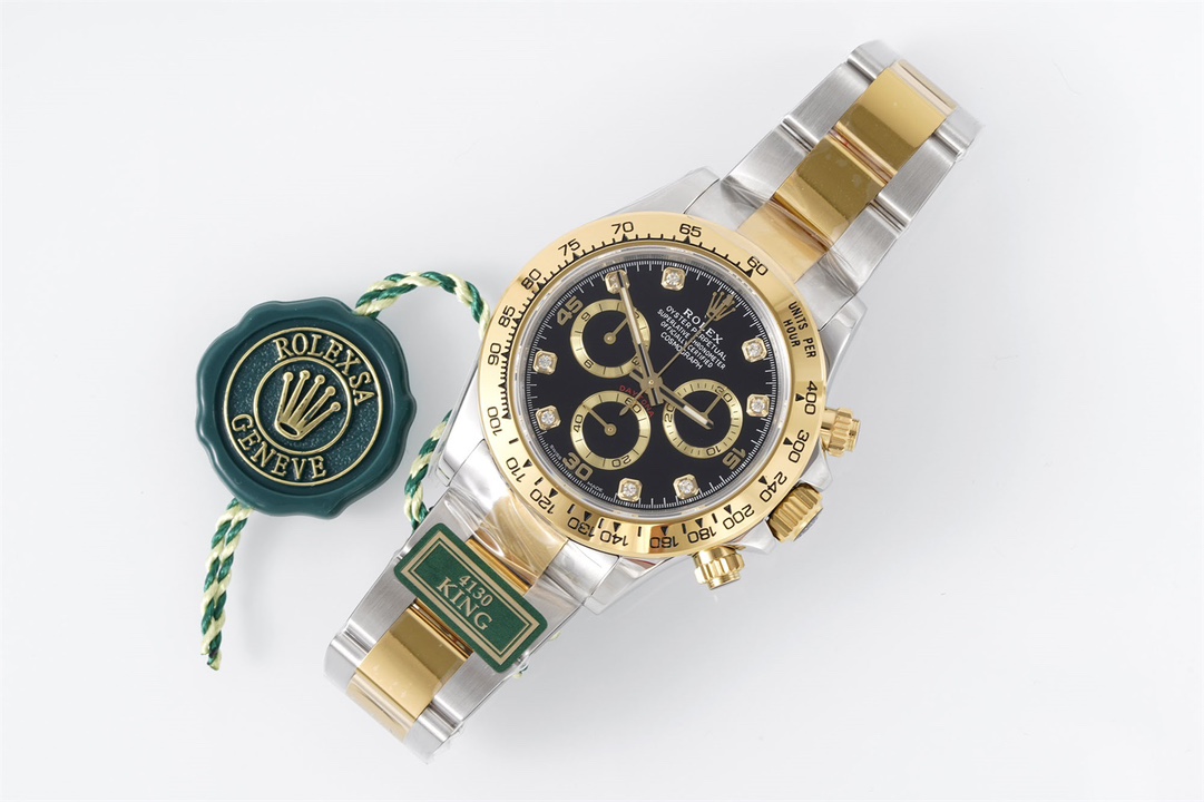 Rolex King Daytona 4130 A Original1 1 Size:40 mm 12.2 Watch Dial Luminouswatch Hands movement Ar 904lwatch Strap, Rose Gold Plated 18k