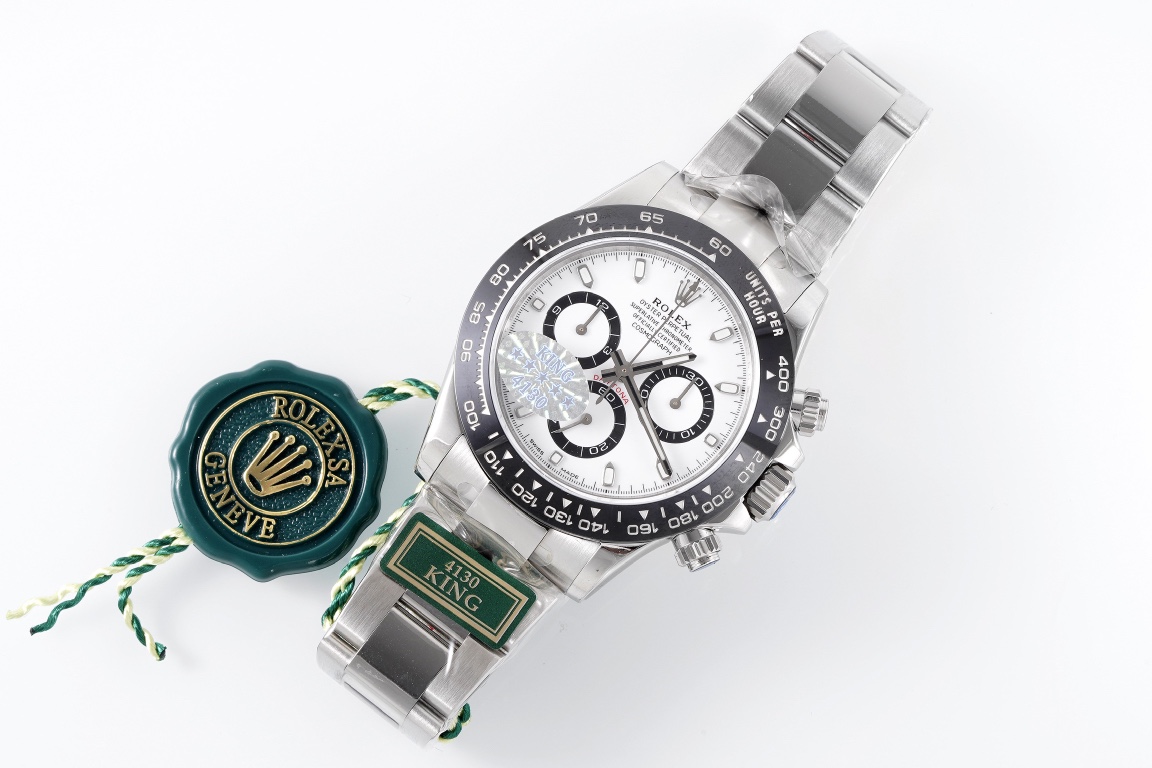 Rolex King Daytona 4130 A Original1 1 Size:40 mm 12.2 Watch Dial Luminouswatch Hands movement Ceramic Ar 904lwatch Strap, Rose Gold Plated 18k