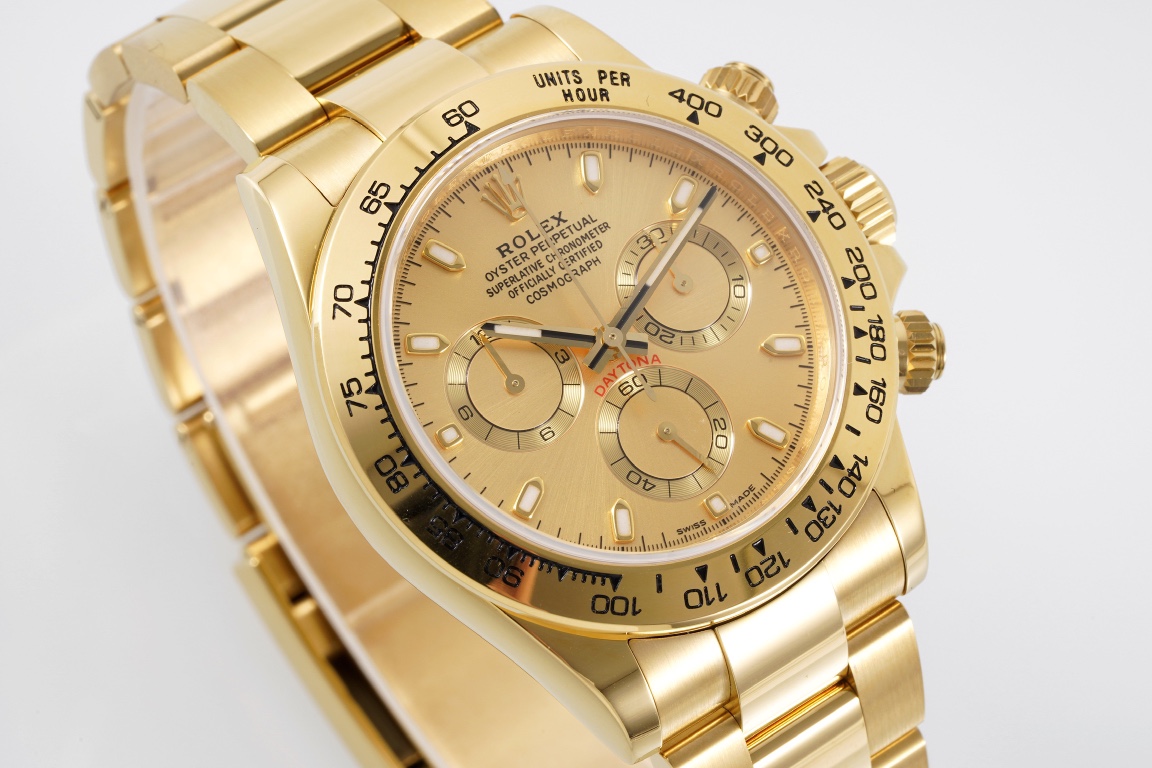 Rolex King Daytona 4130 A Original1 1 Size:40 mm 12.2 Watch Dial Luminouswatch Hands movement Ar 904lwatch Strap, Rose Gold Plated 18k