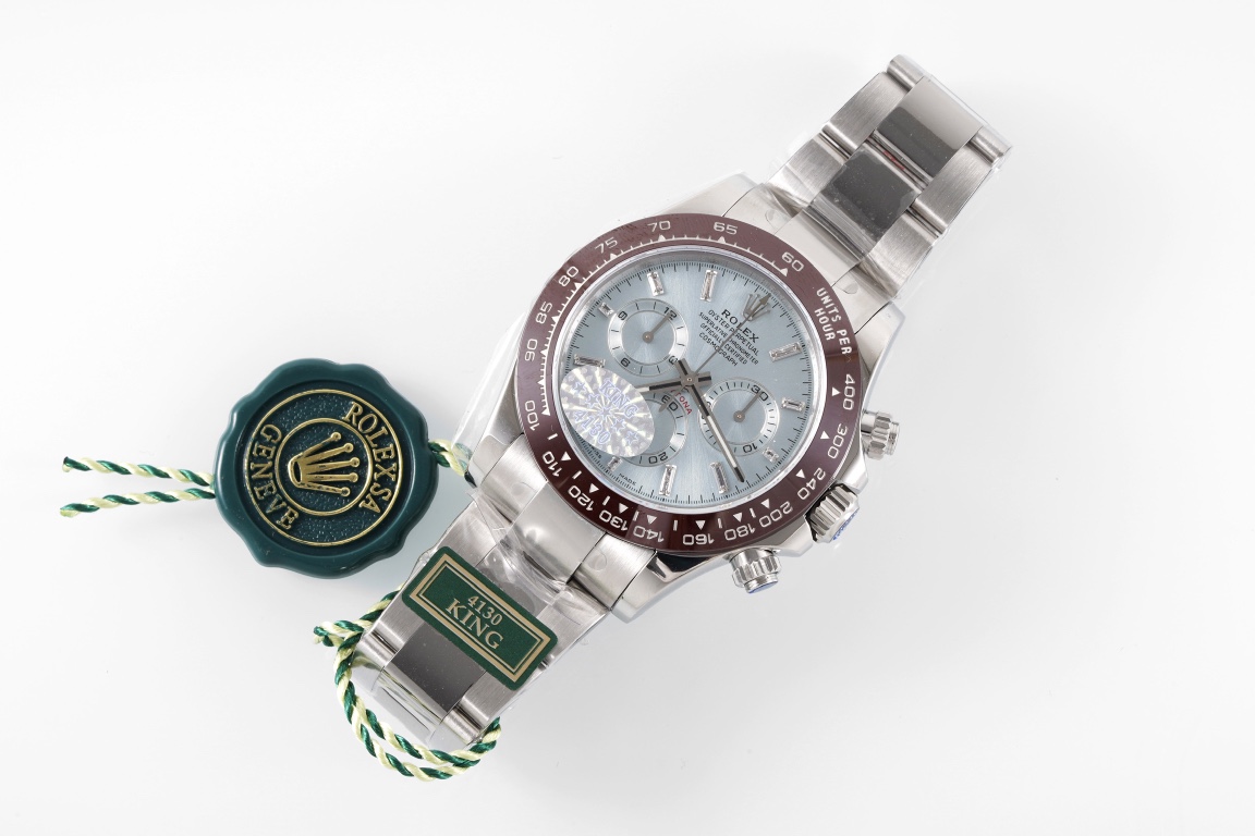 Rolex King Daytona 4130 A Original1 1 Size:40 mm 12.2 Watch Dial Luminouswatch Hands movement Ceramic Ar 904lwatch Strap, Rose Gold Plated 18k