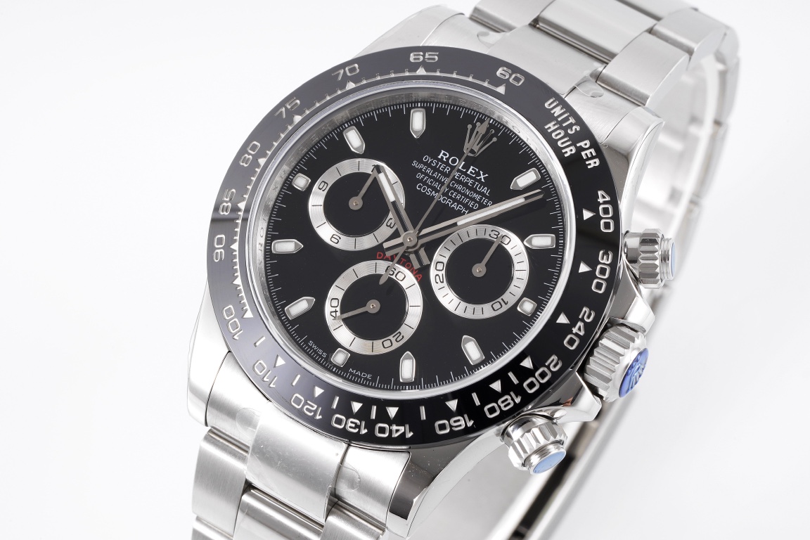 Rolex King Daytona 4130 A Original1 1 Size:40 mm 12.2 Watch Dial Luminouswatch Hands movement Ceramic Ar 904lwatch Strap, Rose Gold Plated 18k