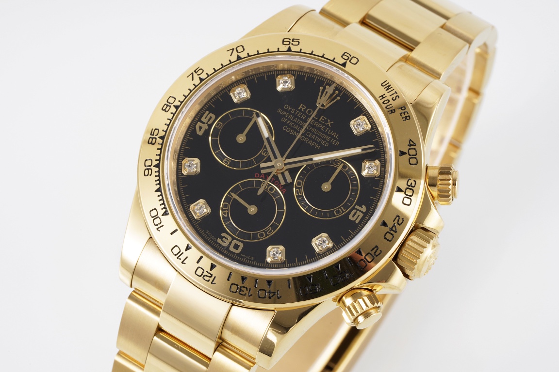 Rolex King Daytona 4130 A Original1 1 Size:40 mm 12.2 Watch Dial Luminouswatch Hands movement Ar 904lwatch Strap, Rose Gold Plated 18k