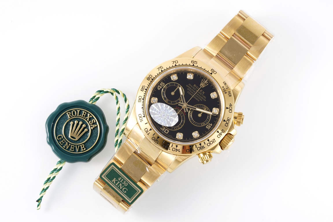 Rolex King Daytona 4130 A Original1 1 Size:40 mm 12.2 Watch Dial Luminouswatch Hands movement Ar 904lwatch Strap, Rose Gold Plated 18k