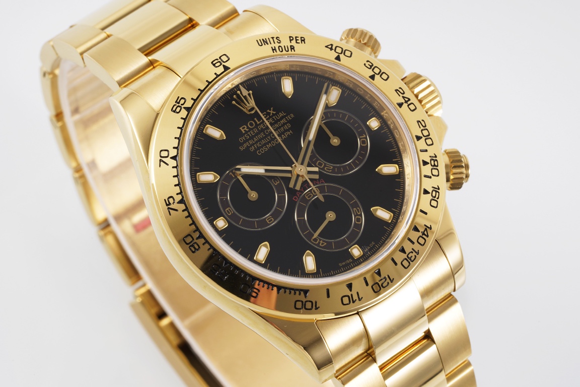 Rolex King Daytona 4130 A Original1 1 Size:40 mm 12.2 Watch Dial Luminouswatch Hands movement Ar 904lwatch Strap, Rose Gold Plated 18k