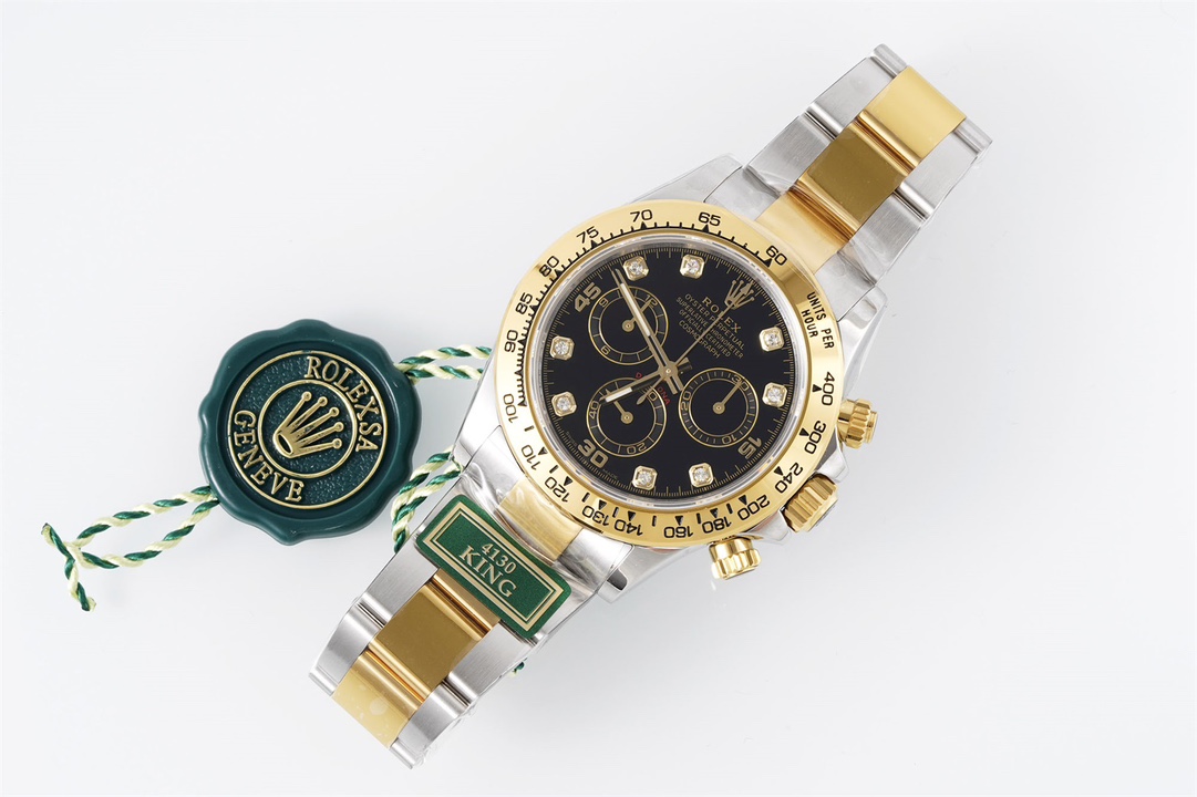 Rolex King Daytona 4130 A Original1 1 Size:40 mm 12.2 Watch Dial Luminouswatch Hands movement Ar 904lwatch Strap, Rose Gold Plated 18k