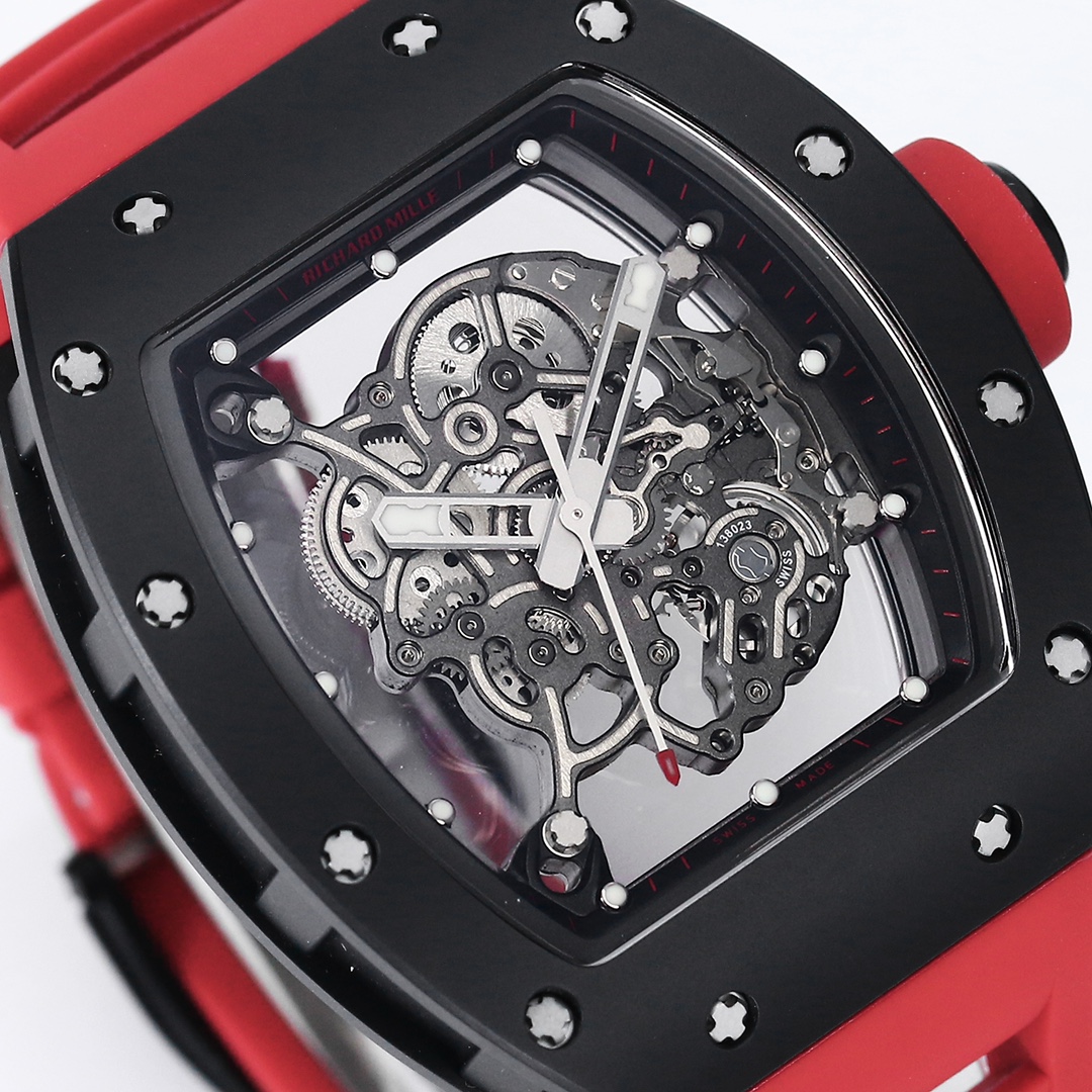 Richard Mille Bbr:2024 Original Movement, 1 Watch Case: Ceramicwatch Case,watch 2 Originalrmul2 3 Diameter:size 90x42.70 ,thickness 5 mm 4 Crystal Strap 6 Clasp:original Millerm055