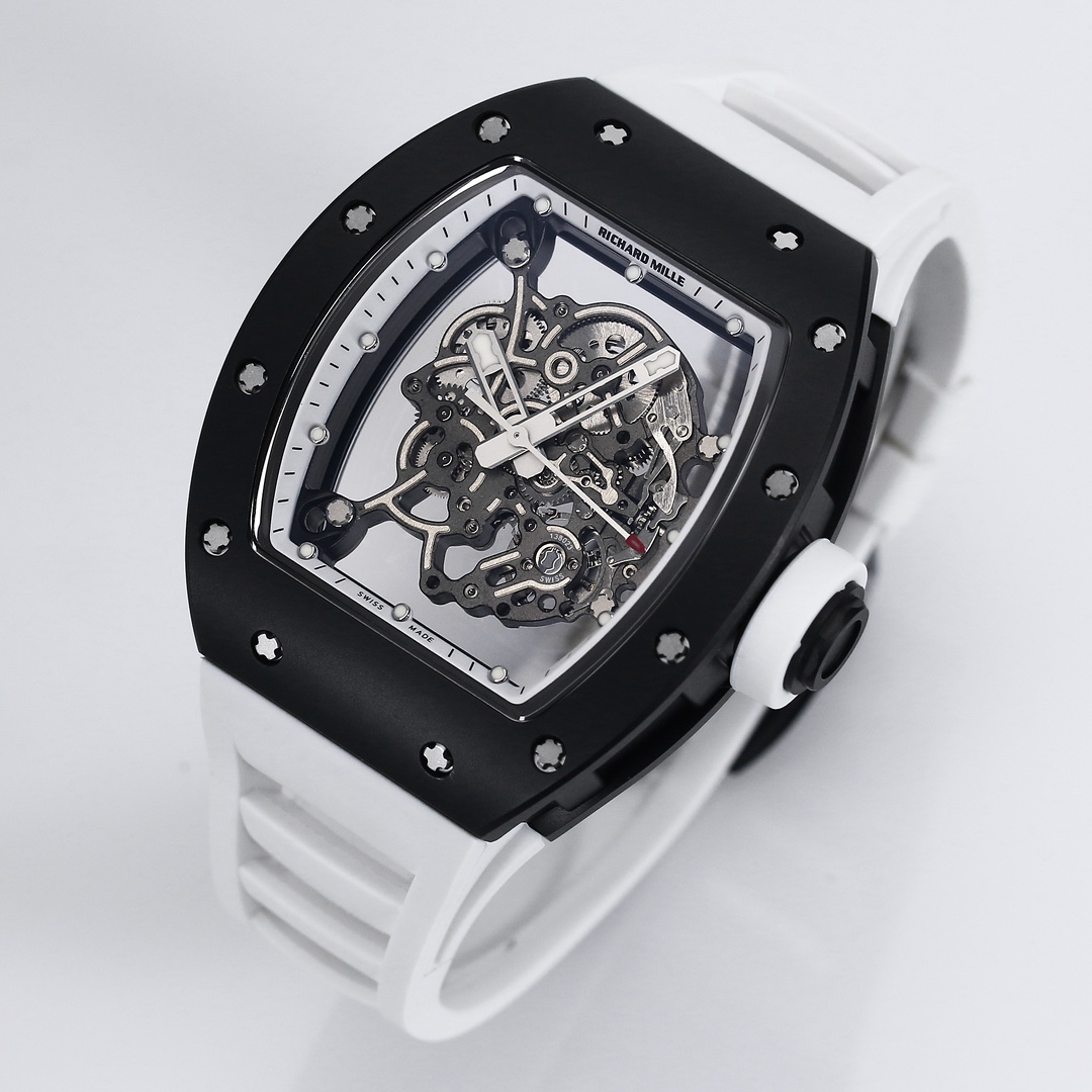 Richard Mille Bbr:2024 Original Movement, 1 Watch Case: Ceramicwatch Case,watch 2 Originalrmul2 3 Diameter:size 90x42.70 ,thickness 5 mm 4 Crystal Strap 6 Clasp:original Millerm055