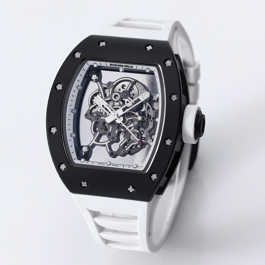 Richard Mille Bbr:2024 Original Movement, 1 Watch Case: Ceramicwatch Case,watch 2 Originalrmul2 3 Diameter:size 90x42.70 ,thickness 5 mm 4 Crystal Strap 6 Clasp:original Millerm055