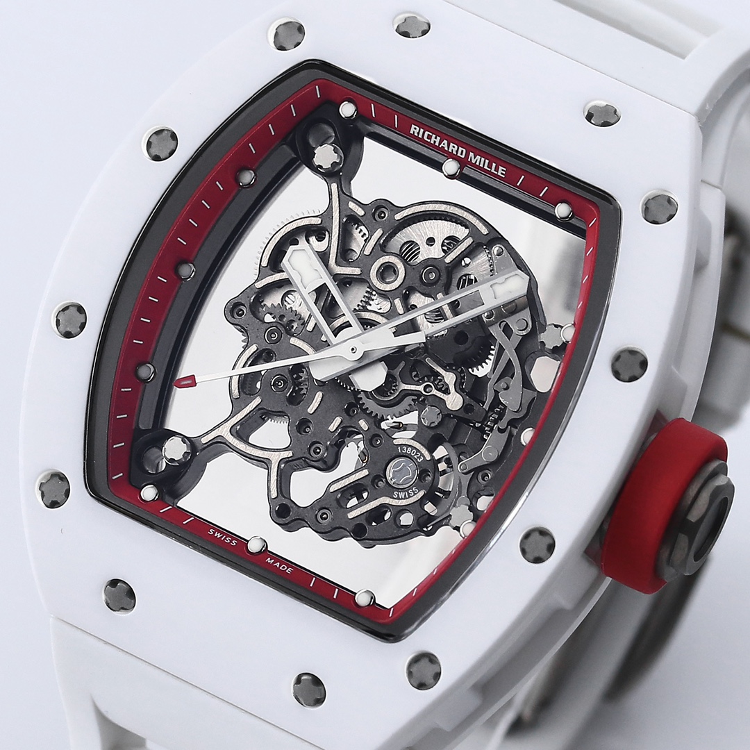 Richard Mille Bbr:2024 Original Movement, 1 Watch Case: Ceramicwatch Case,watch 2 Originalrmul2 3 Diameter:size 90x42.70 ,thickness 5 mm 4 Crystal Strap 6 Clasp:original Millerm055