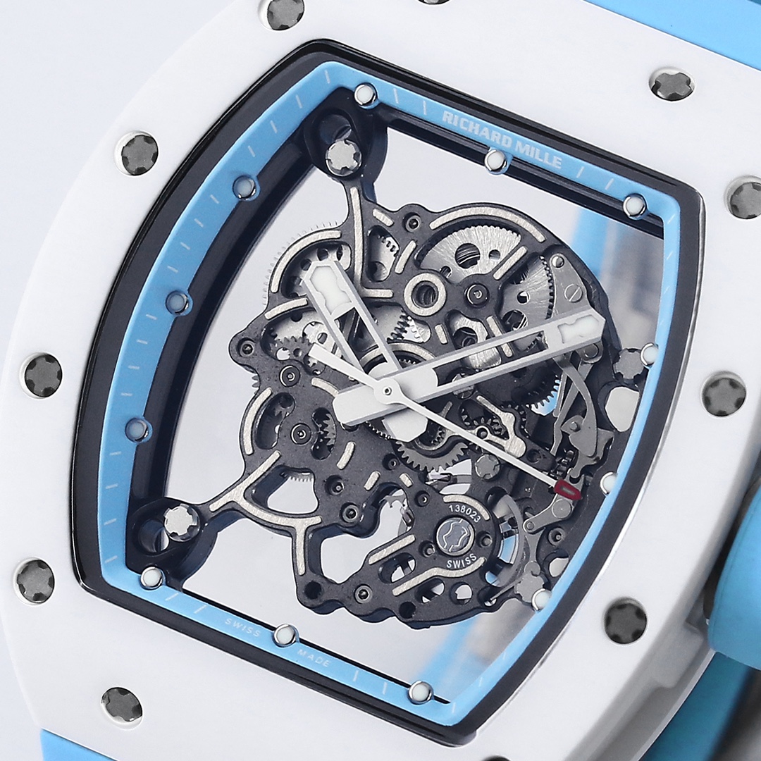 Richard Mille Bbr:2024 Original Movement, 1 Watch Case: Ceramicwatch Case,watch 2 Originalrmul2 3 Diameter:size 90x42.70 ,thickness 5 mm 4 Crystal Strap 6 Clasp:original Millerm055