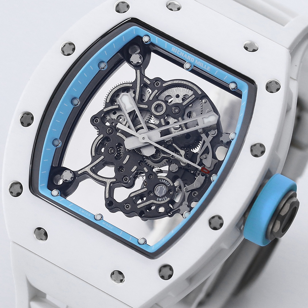 Richard Mille Bbr:2024 Original Movement, 1 Watch Case: Ceramicwatch Case,watch 2 Originalrmul2 3 Diameter:size 90x42.70 ,thickness 5 mm 4 Crystal Strap 6 Clasp:original Millerm055