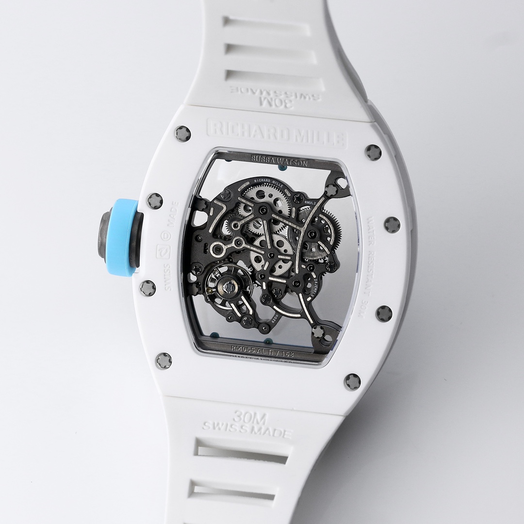 Richard Mille Bbr:2024 Original Movement, 1 Watch Case: Ceramicwatch Case,watch 2 Originalrmul2 3 Diameter:size 90x42.70 ,thickness 5 mm 4 Crystal Strap 6 Clasp:original Millerm055