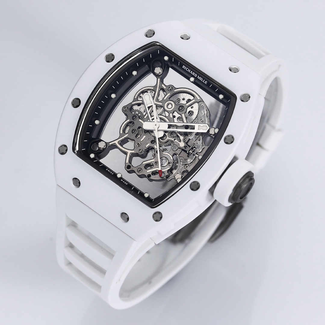 Richard Mille Bbr:2024 Original Movement, 1 Watch Case: Ceramicwatch Case,watch 2 Originalrmul2 3 Diameter:size 90x42.70 ,thickness 5 mm 4 Crystal Strap 6 Clasp:original Millerm055