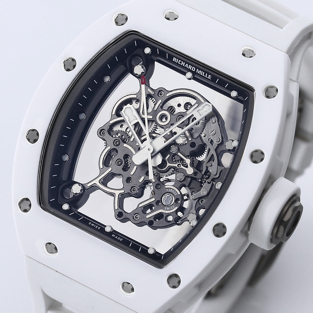 Richard Mille Bbr:2024 Original Movement, 1 Watch Case: Ceramicwatch Case,watch 2 Originalrmul2 3 Diameter:size 90x42.70 ,thickness 5 mm 4 Crystal Strap 6 Clasp:original Millerm055