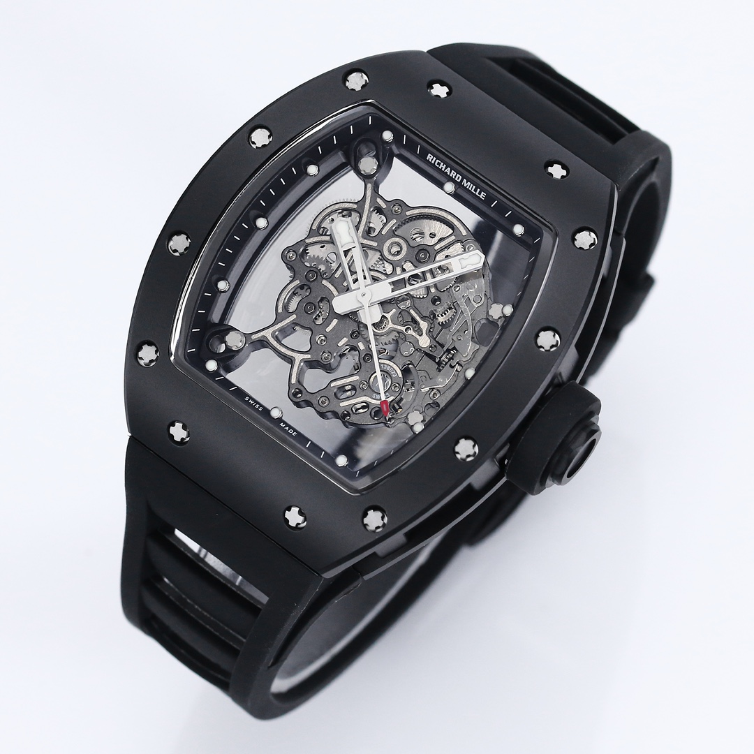 Richard Mille Bbr:2024 Original Movement, 1 Watch Case: Ceramicwatch Case,watch 2 Originalrmul2 3 Diameter:size 90x42.70 ,thickness 5 mm 4 Crystal Strap 6 Clasp:original Millerm055