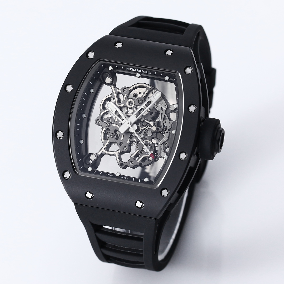 Richard Mille Bbr:2024 Original Movement, 1 Watch Case: Ceramicwatch Case,watch 2 Originalrmul2 3 Diameter:size 90x42.70 ,thickness 5 mm 4 Crystal Strap 6 Clasp:original Millerm055