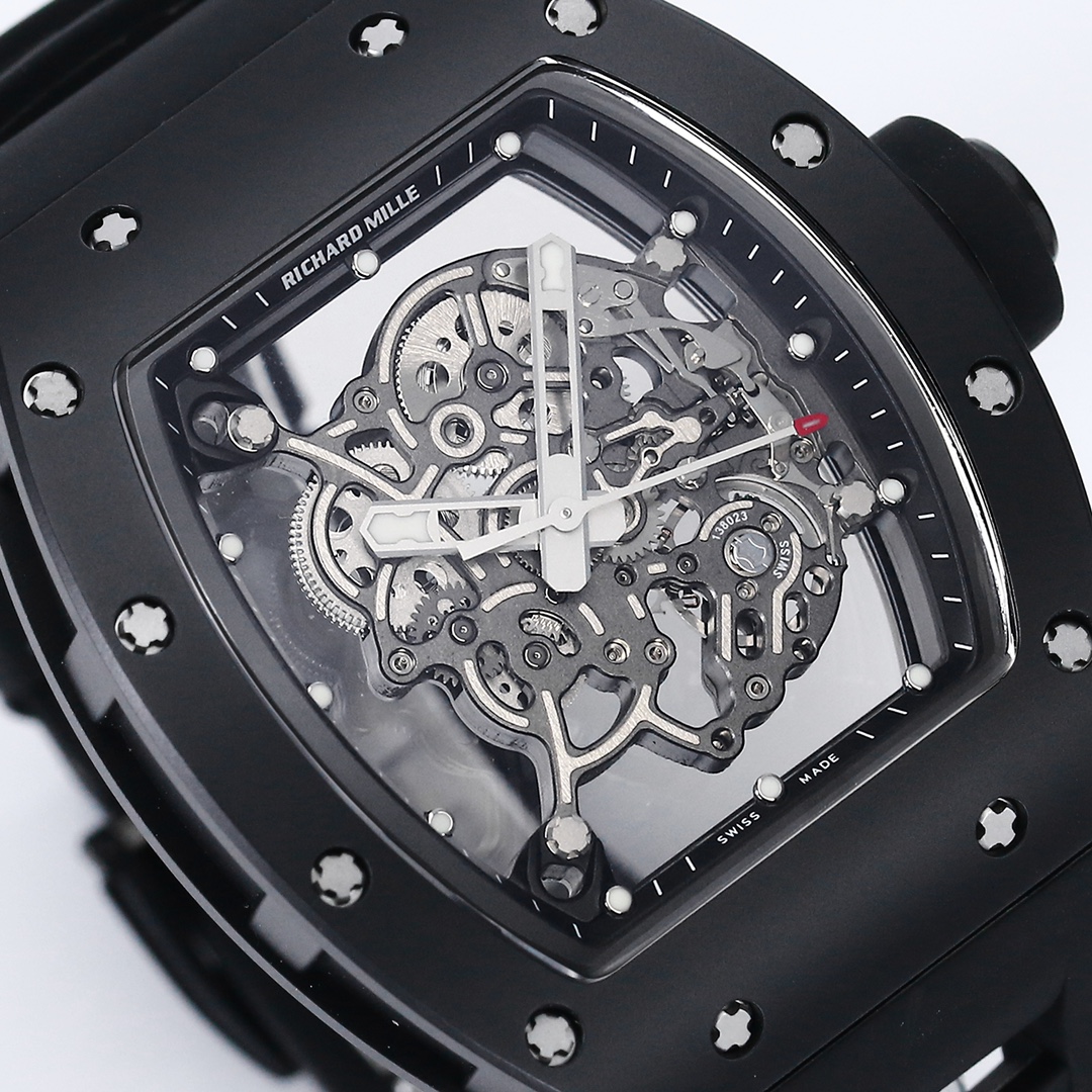 Richard Mille Bbr:2024 Original Movement, 1 Watch Case: Ceramicwatch Case,watch 2 Originalrmul2 3 Diameter:size 90x42.70 ,thickness 5 mm 4 Crystal Strap 6 Clasp:original Millerm055