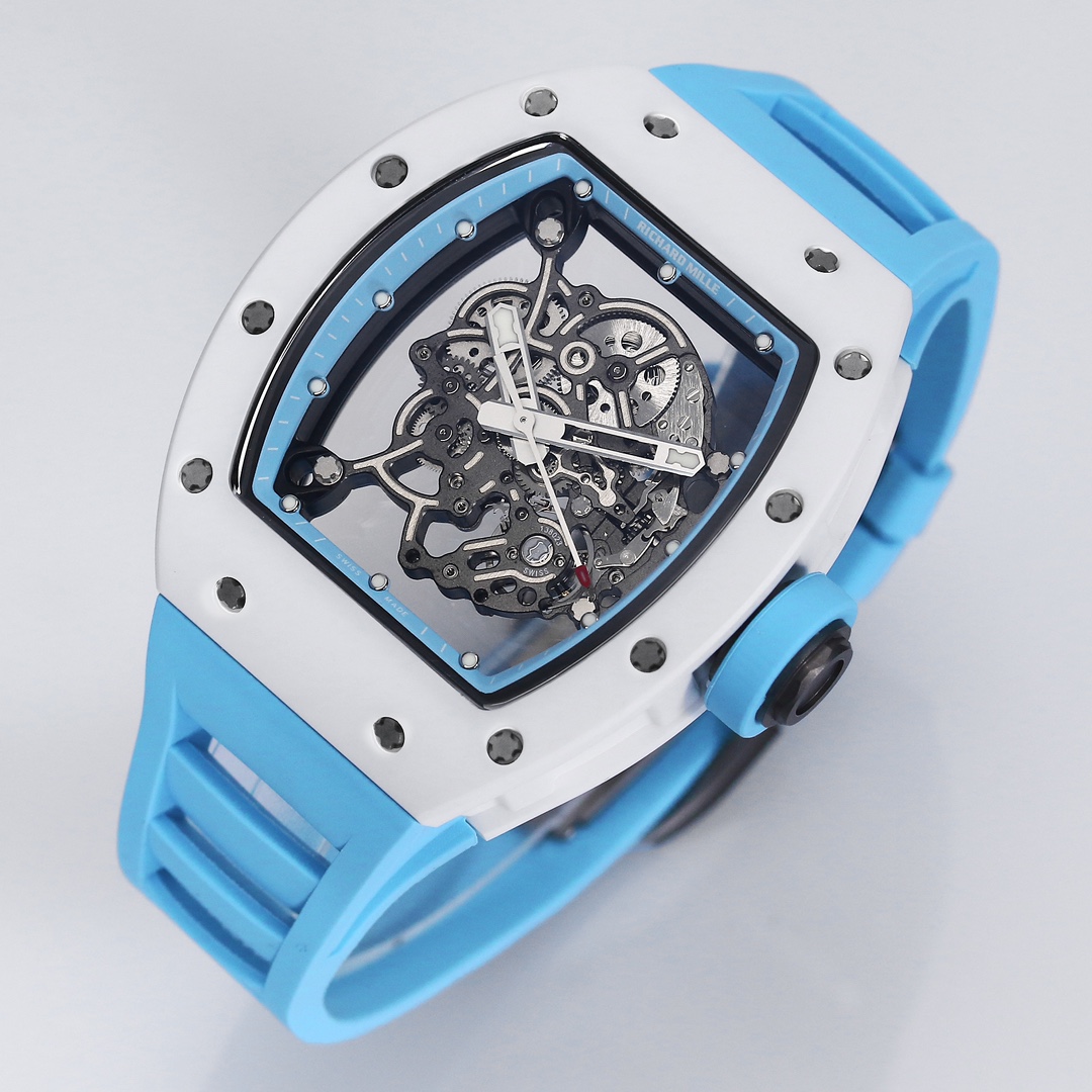 Richard Mille Bbr:2024 Original Movement, 1 Watch Case: Ceramicwatch Case,watch 2 Originalrmul2 3 Diameter:size 90x42.70 ,thickness 5 mm 4 Crystal Strap 6 Clasp:original Millerm055
