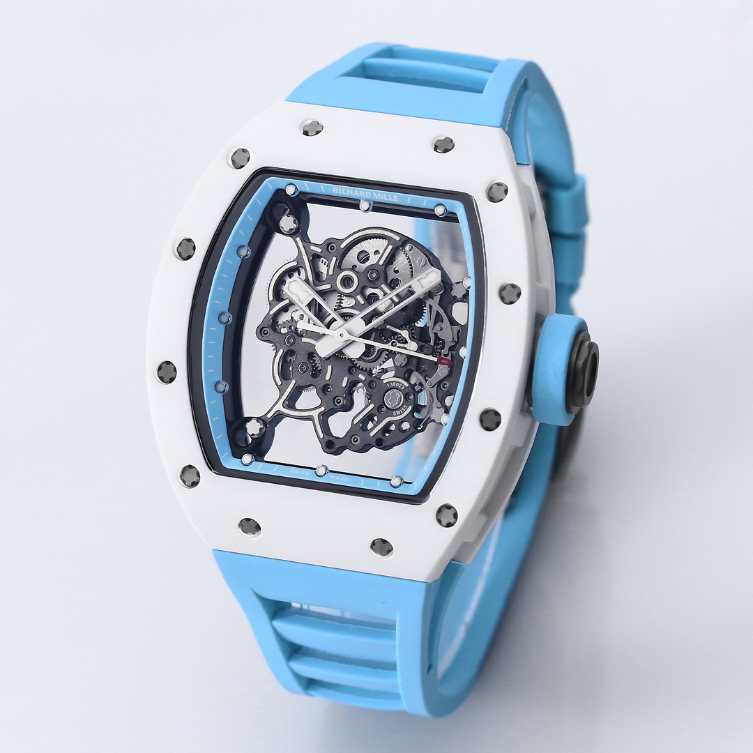 Richard Mille Bbr:2024 Original Movement, 1 Watch Case: Ceramicwatch Case,watch 2 Originalrmul2 3 Diameter:size 90x42.70 ,thickness 5 mm 4 Crystal Strap 6 Clasp:original Millerm055