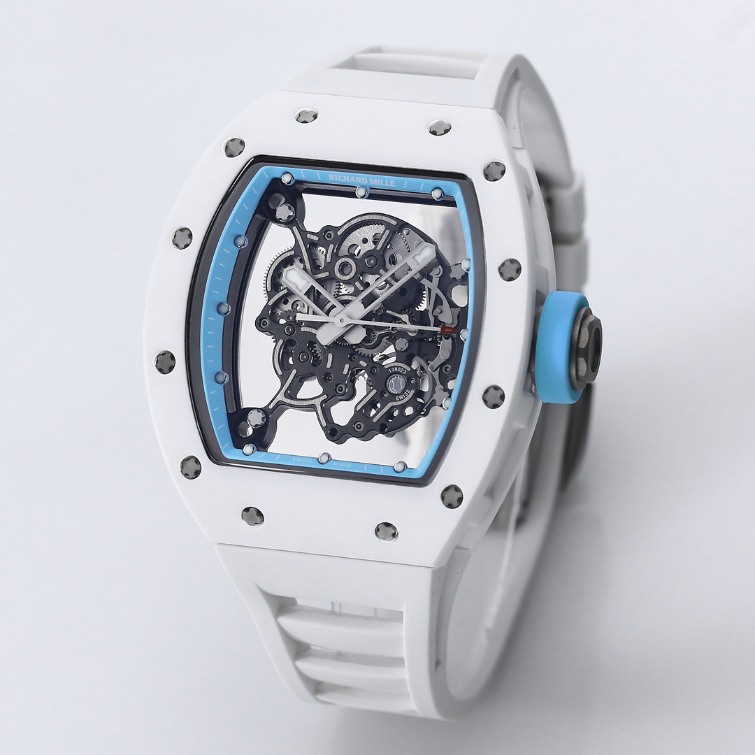 Richard Mille Bbr:2024 Original Movement, 1 Watch Case: Ceramicwatch Case,watch 2 Originalrmul2 3 Diameter:size 90x42.70 ,thickness 5 mm 4 Crystal Strap 6 Clasp:original Millerm055