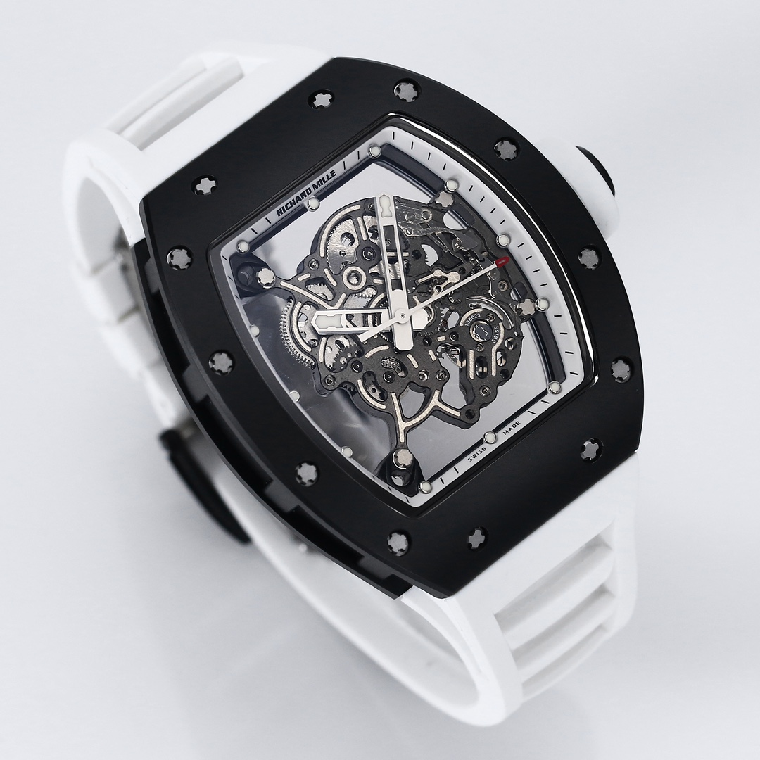 Richard Mille Bbr:2024 Original Movement, 1 Watch Case: Ceramicwatch Case,watch 2 Originalrmul2 3 Diameter:size 90x42.70 ,thickness 5 mm 4 Crystal Strap 6 Clasp:original Millerm055