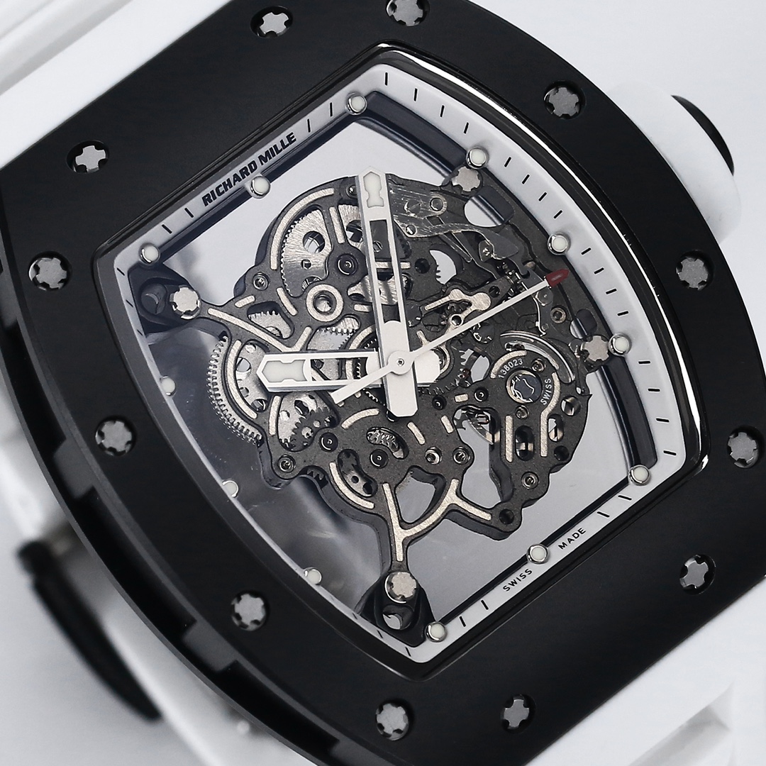 Richard Mille Bbr:2024 Original Movement, 1 Watch Case: Ceramicwatch Case,watch 2 Originalrmul2 3 Diameter:size 90x42.70 ,thickness 5 mm 4 Crystal Strap 6 Clasp:original Millerm055