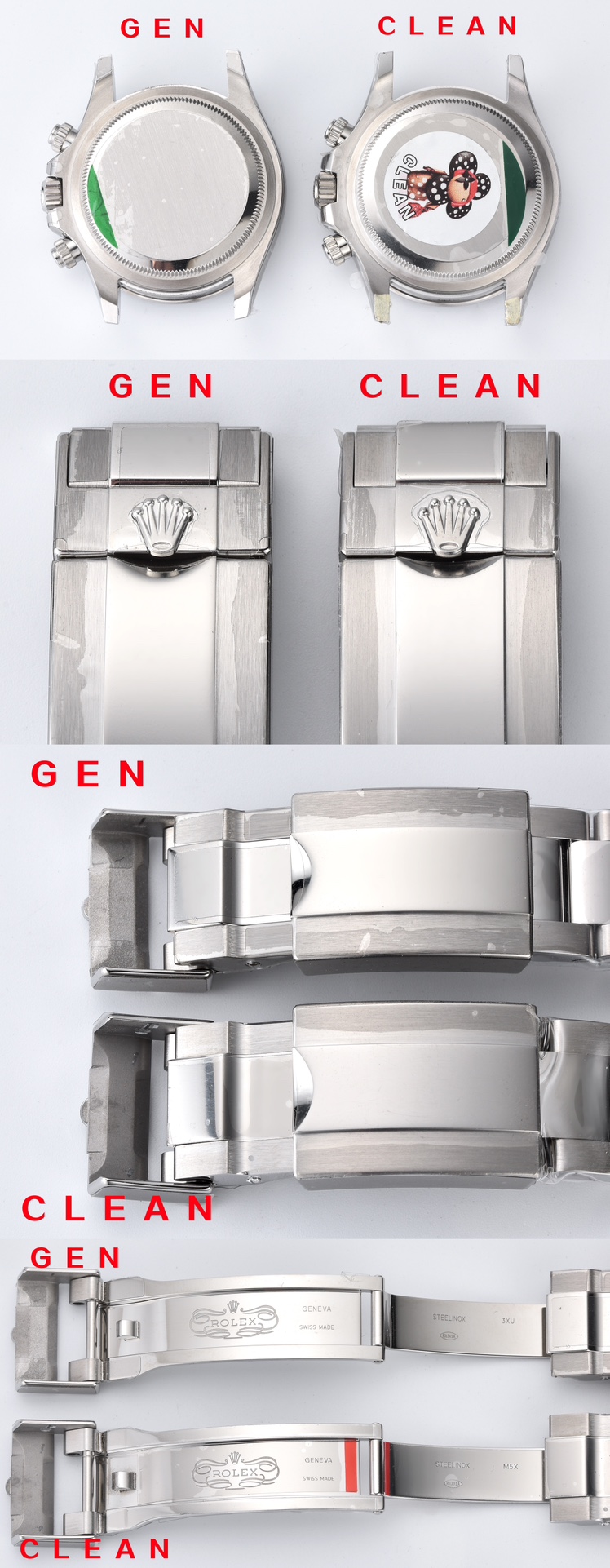 Rolex C 4131new Style 126500 116500 Watch Dial ,clean Luminous /ps: 4131 Hands 4 4130 Case Strap 10w Sh4131 Sh Sh4131 movement Dd4130