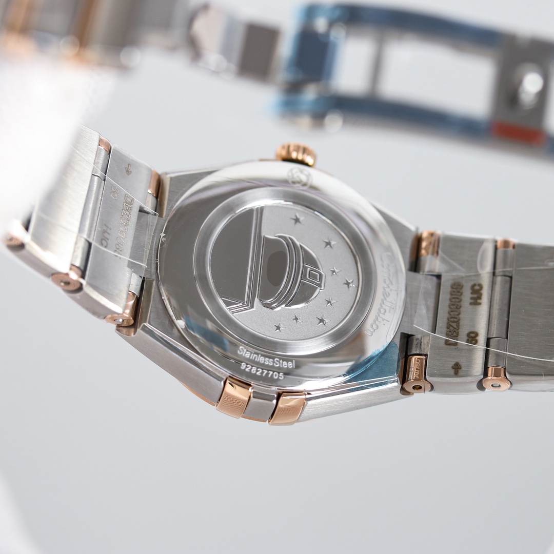 Omega Tw 28 mm quartz Original Mold Opening. 1 Movement 2quartz 3watch Strap Logo 18k 4watch Case ,waterproof 5 6 Air 7