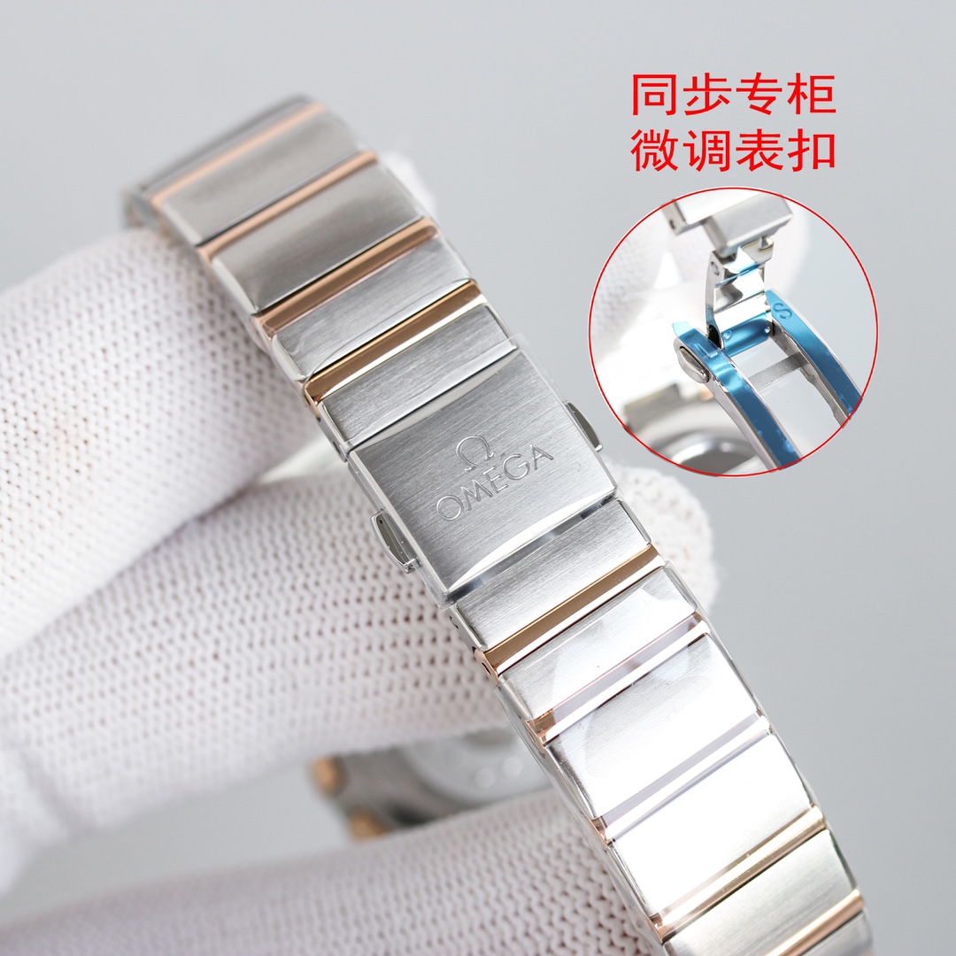 Omega Tw 28 mm quartz Original Mold Opening. 1 Movement 2quartz 3watch Strap Logo 18k 4watch Case ,waterproof 5 6 Air 7
