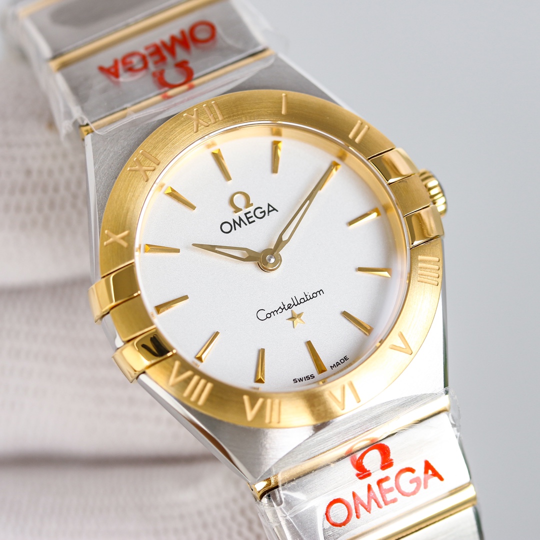 Omega Tw 28 mm quartz Original Mold Opening. 1 Movement 2quartz 3watch Strap Logo 18k 4watch Case ,waterproof 5 6 Air 7