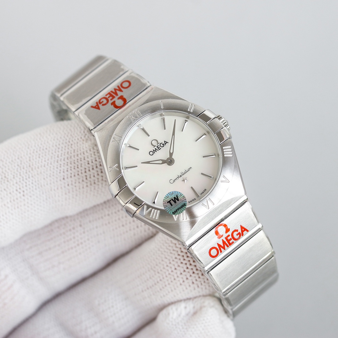 Omega Tw 28 mm quartz Original Mold Opening. 1 Movement 2quartz 3watch Strap Logo 18k 4watch Case ,waterproof 5 6 Air 7