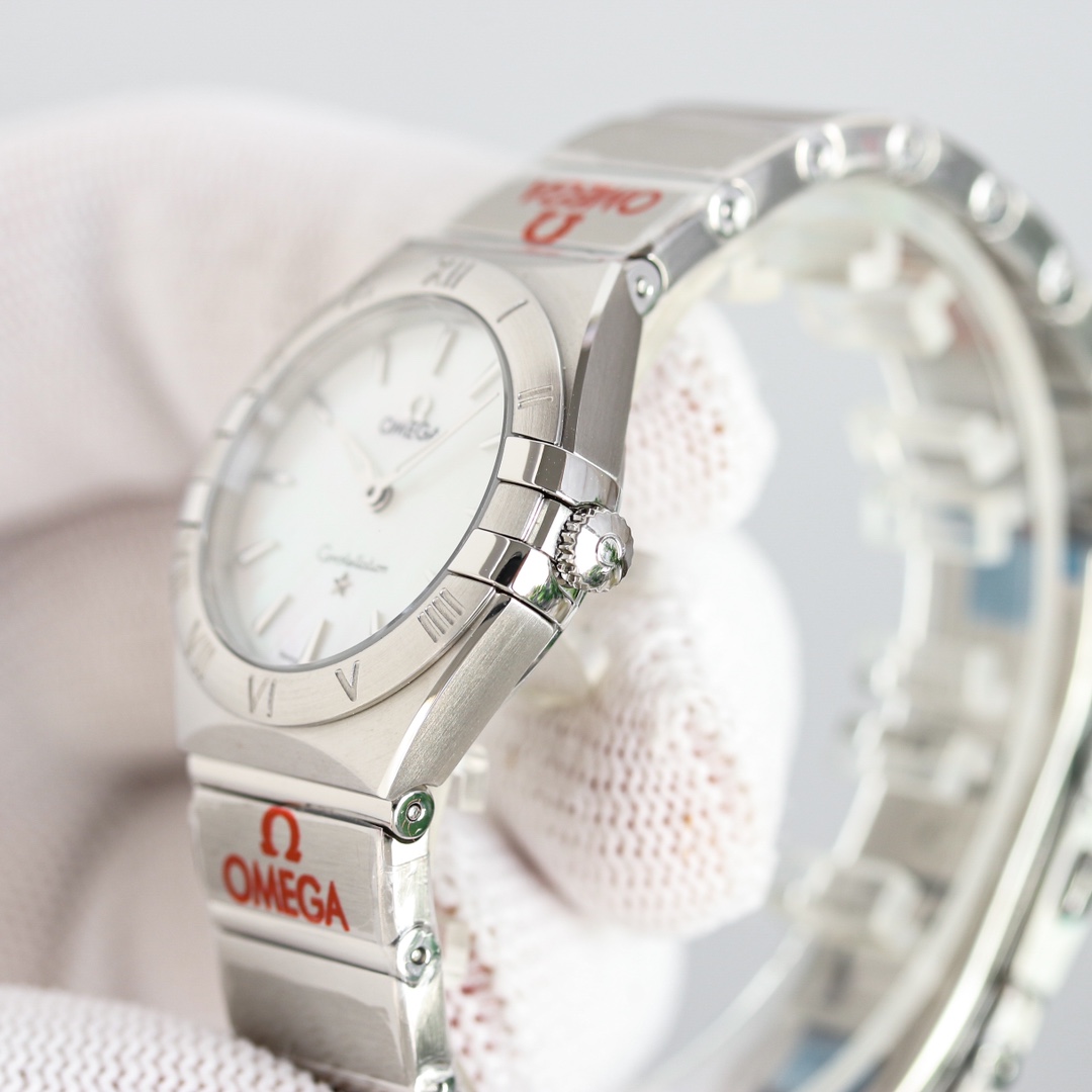 Omega Tw 28 mm quartz Original Mold Opening. 1 Movement 2quartz 3watch Strap Logo 18k 4watch Case ,waterproof 5 6 Air 7