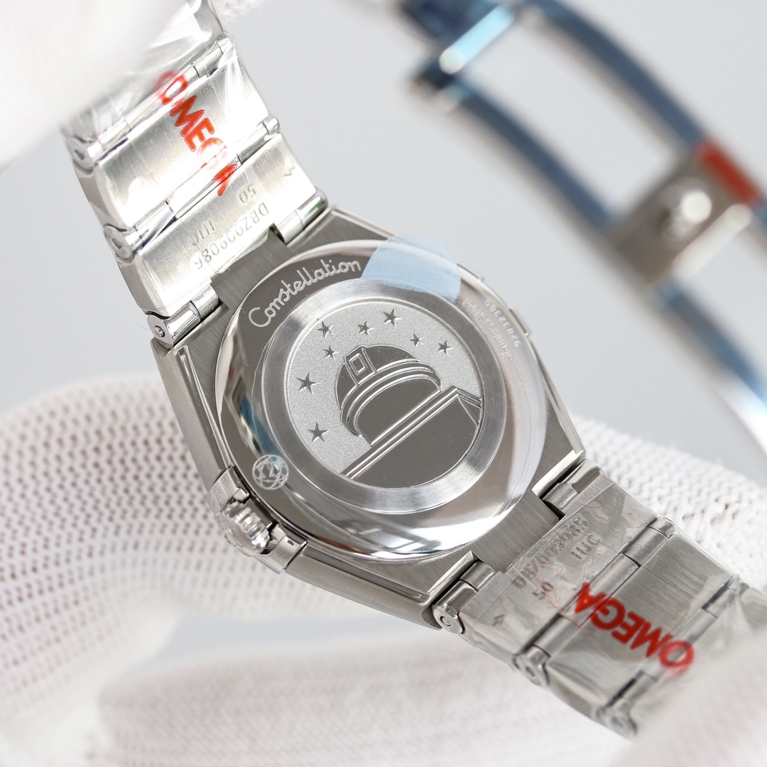 Omega Tw 28 mm quartz Original Mold Opening. 1 Movement 2quartz 3watch Strap Logo 18k 4watch Case ,waterproof 5 6 Air 7