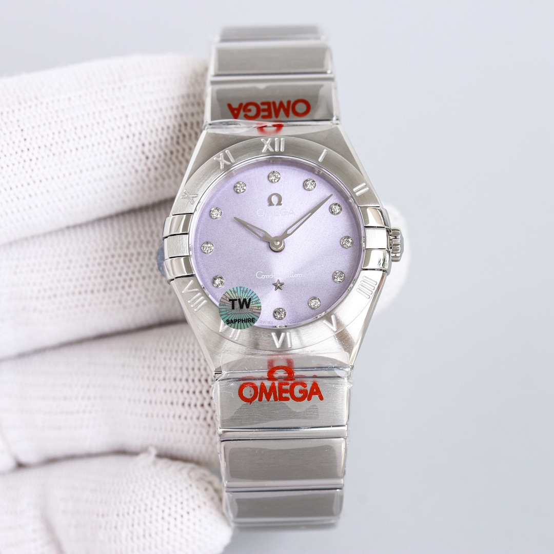 Omega Tw 28 mm quartz Original Mold Opening. 1 Movement 2quartz 3watch Strap Logo 18k 4watch Case ,waterproof 5 6 Air 7