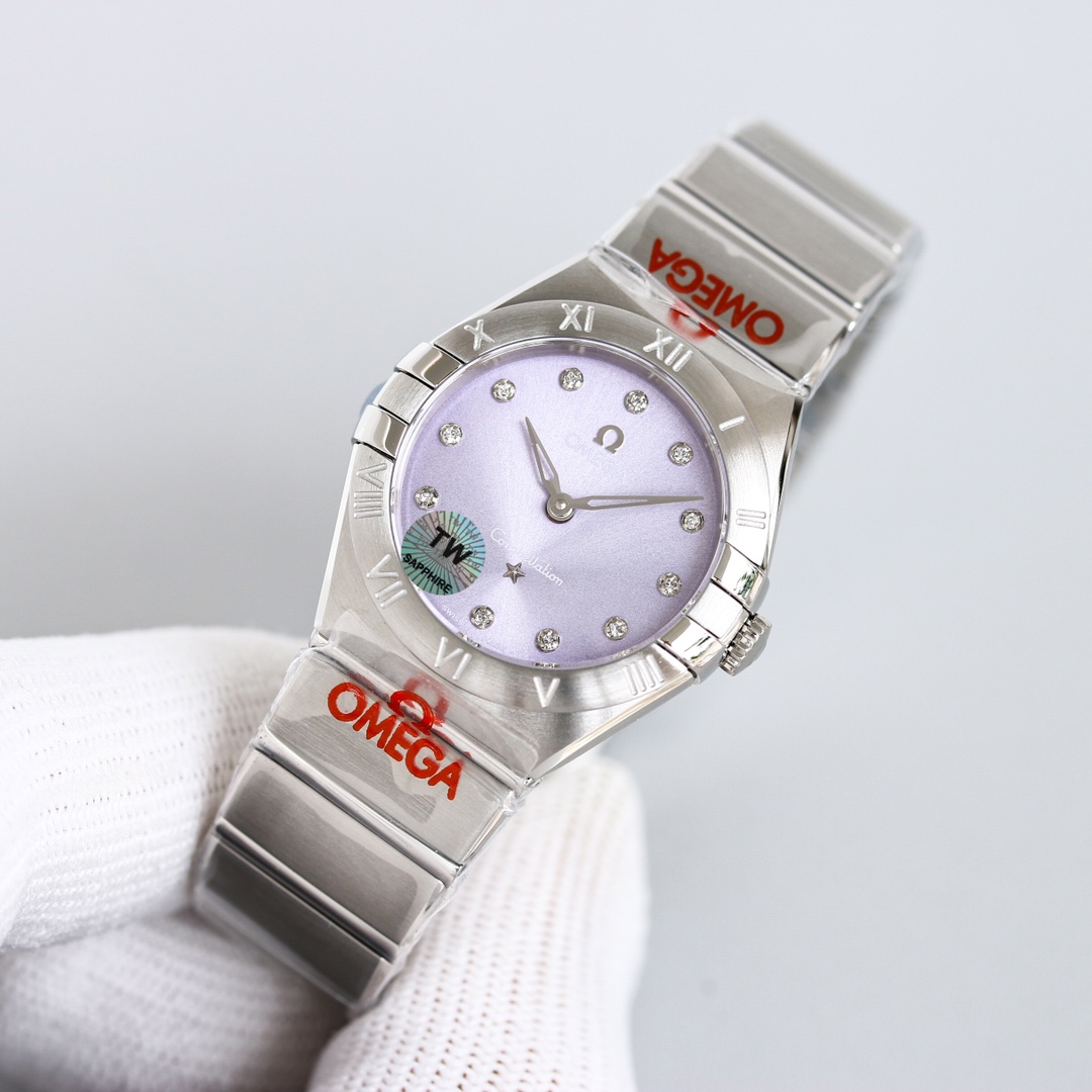 Omega Tw 28 mm quartz Original Mold Opening. 1 Movement 2quartz 3watch Strap Logo 18k 4watch Case ,waterproof 5 6 Air 7