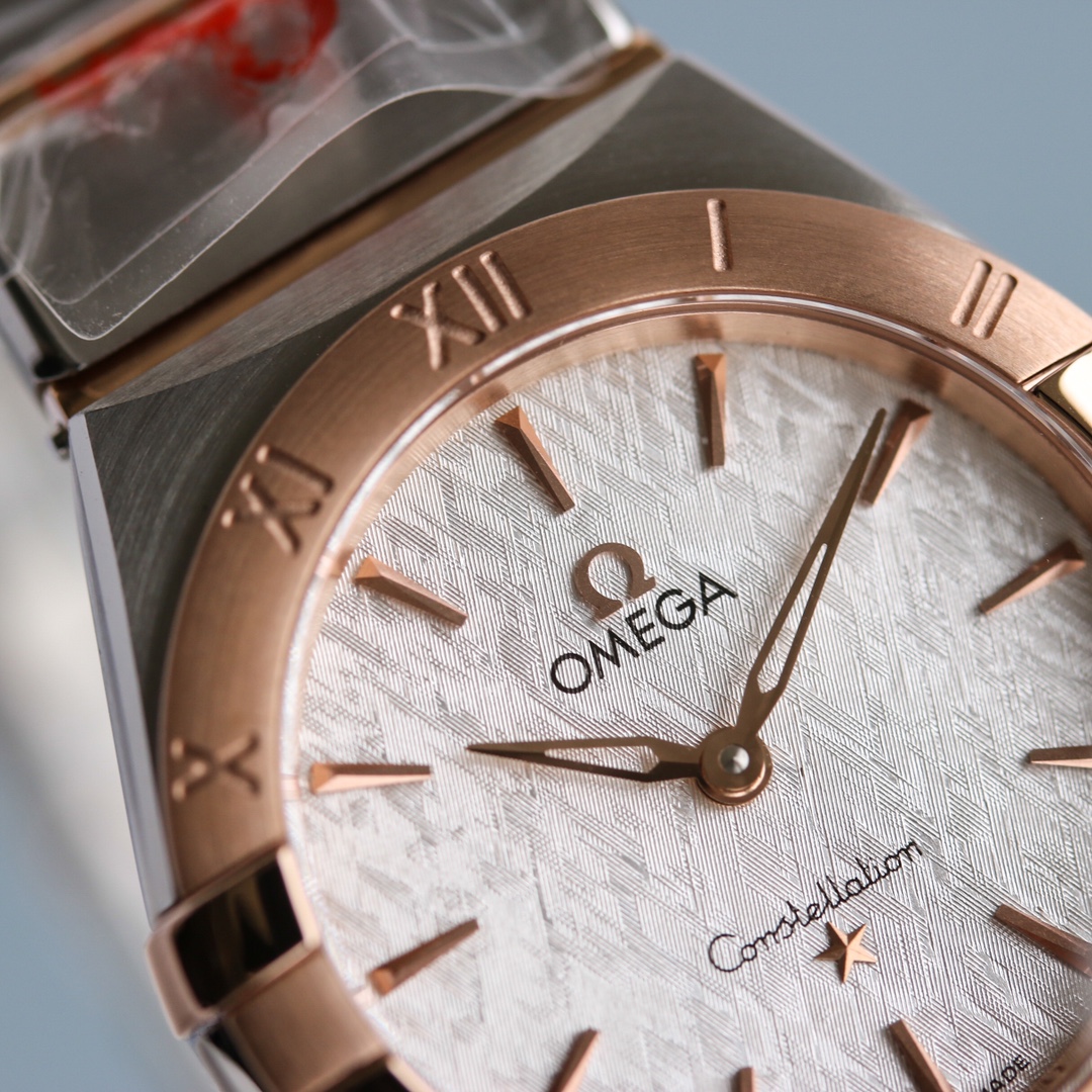 Omega Tw 28 mm quartz Original Mold Opening. 1 Movement 2quartz 3watch Strap Logo 18k 4watch Case ,waterproof 5 6 Air 7
