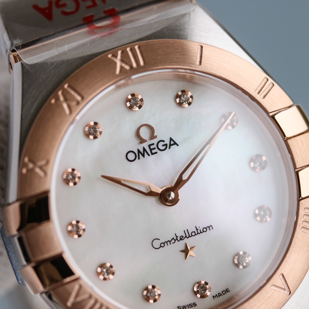 Omega Tw 28 mm quartz Original Mold Opening. 1 Movement 2quartz 3watch Strap Logo 18k 4watch Case ,waterproof 5 6 Air 7