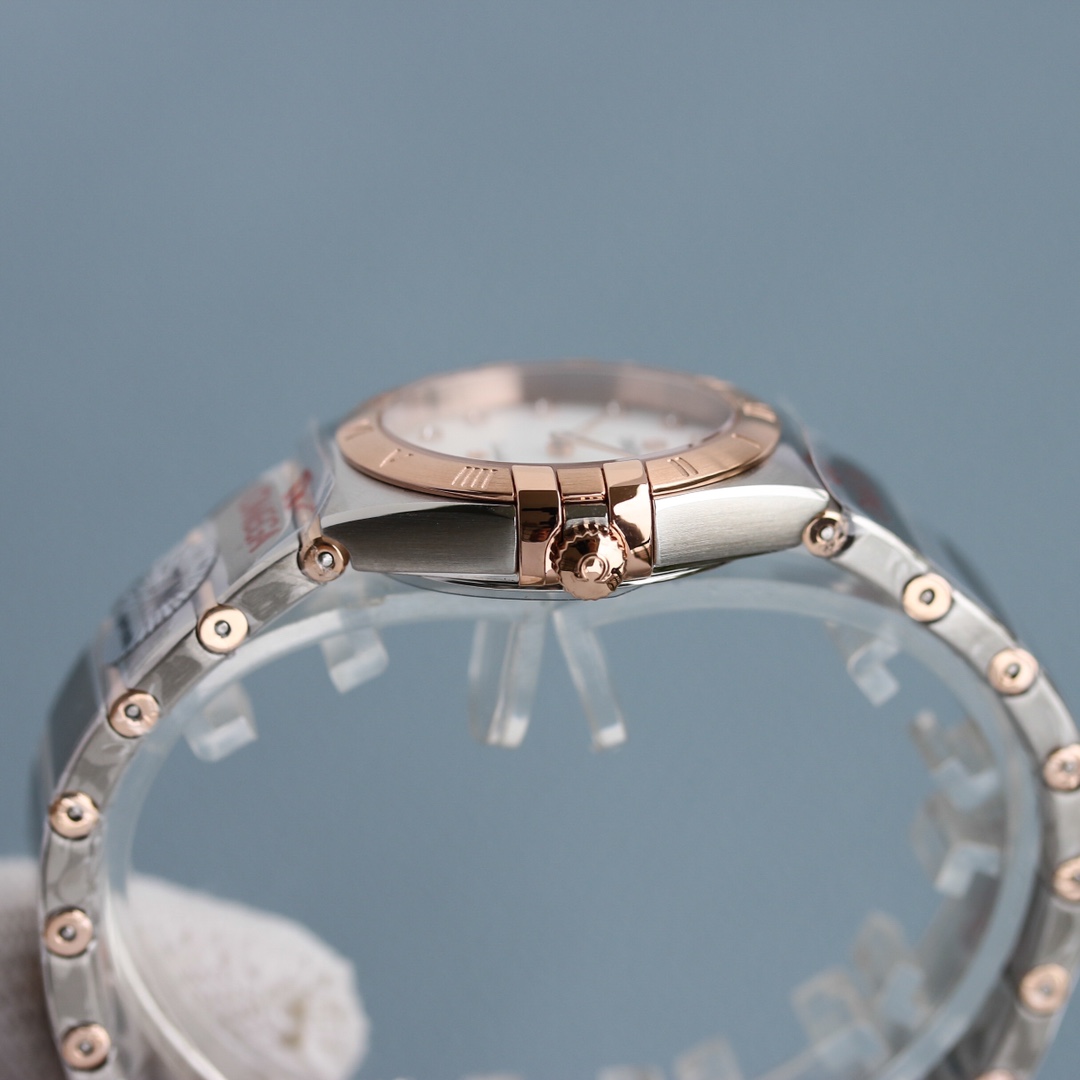 Omega Tw 28 mm quartz Original Mold Opening. 1 Movement 2quartz 3watch Strap Logo 18k 4watch Case ,waterproof 5 6 Air 7