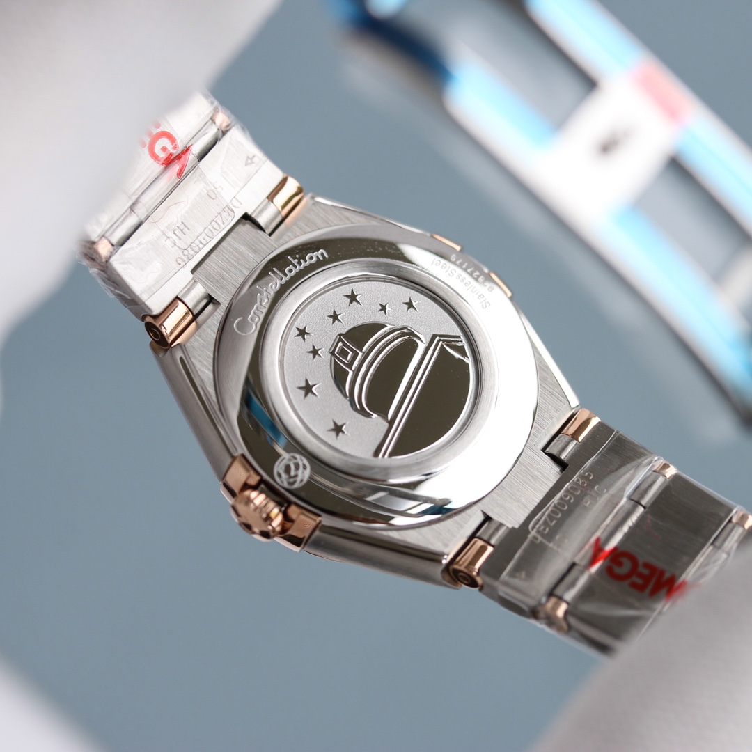 Omega Tw 28 mm quartz Original Mold Opening. 1 Movement 2quartz 3watch Strap Logo 18k 4watch Case ,waterproof 5 6 Air 7